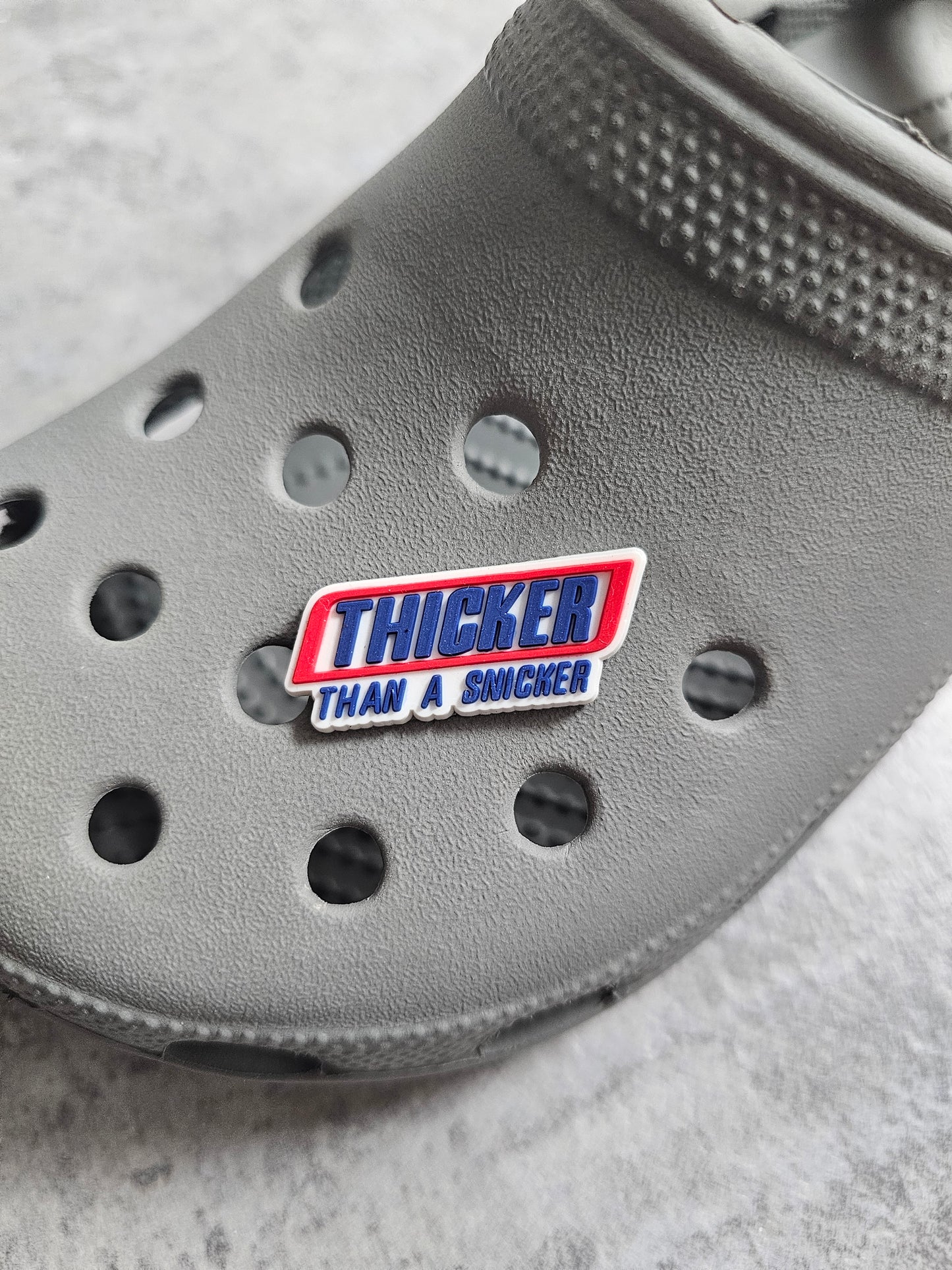 Thicker than a snicker shoe charm