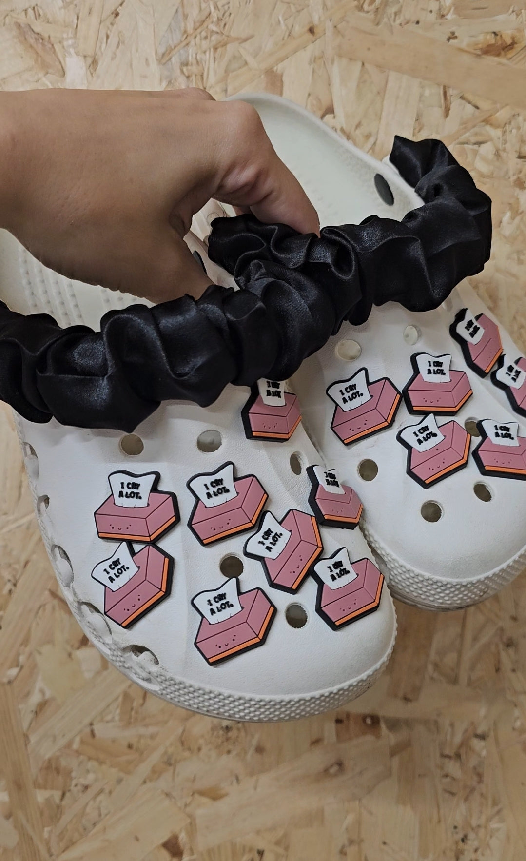 I cry alot shoe charm