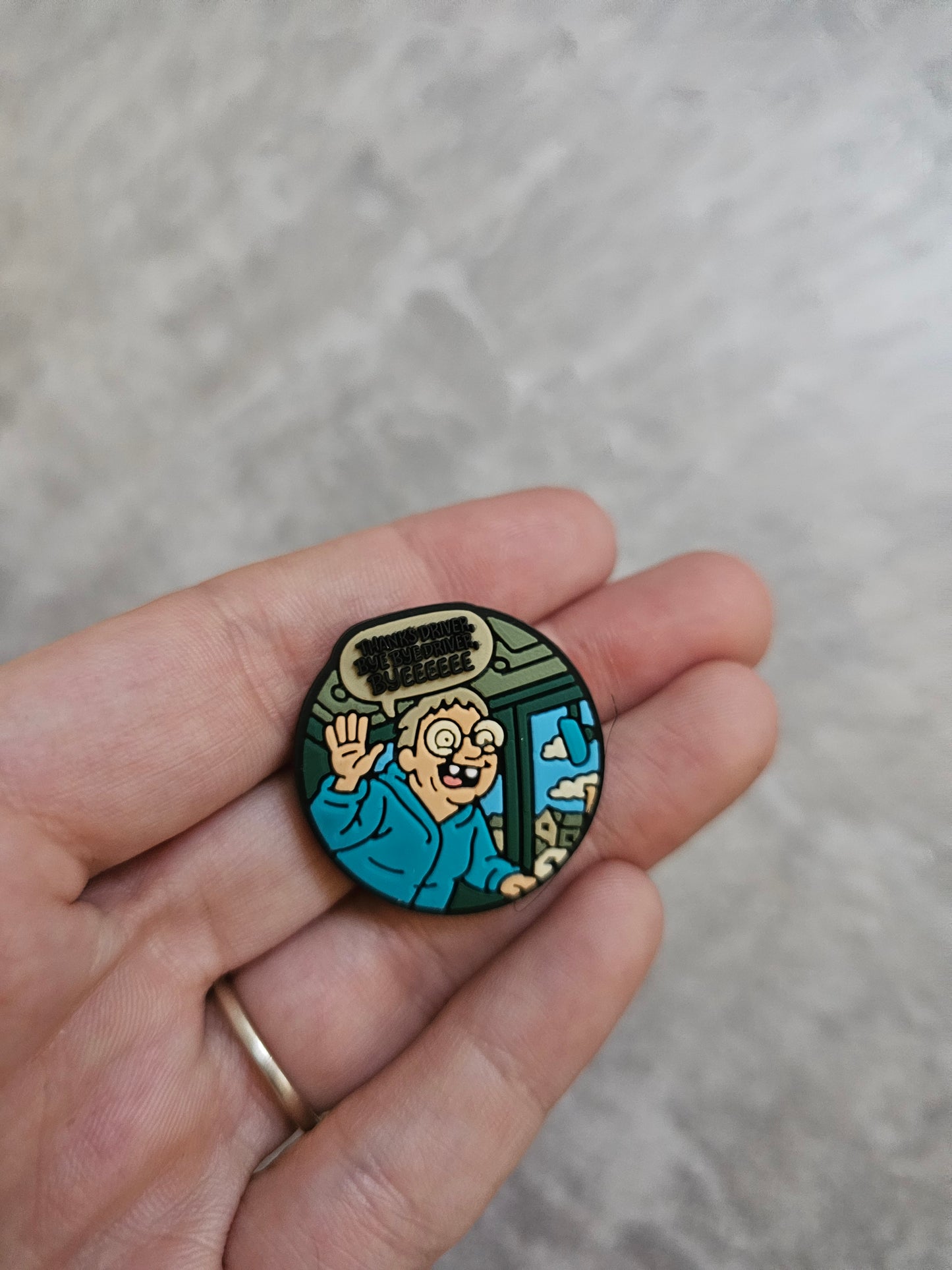 Thanks driver, bye bye driver shoe charm, bus driver, funny, meme, shoe accessories, humour gift