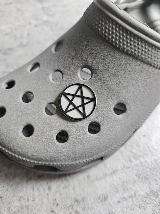 Grey pentacle shoe charm