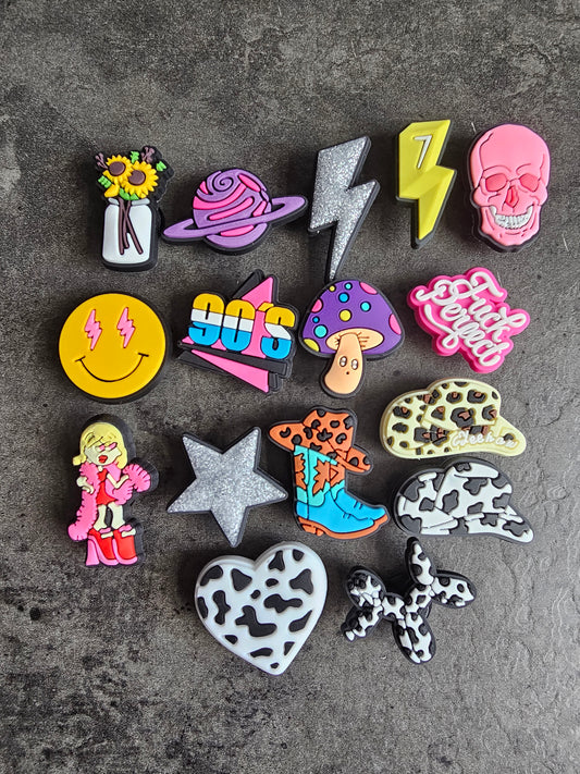 Girly shoe charms