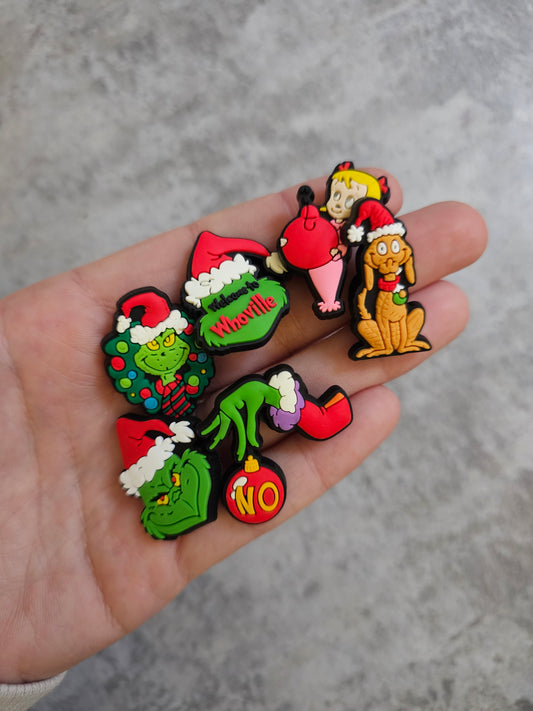 Mean One Christmas shoe charms, Christmas, festive gift