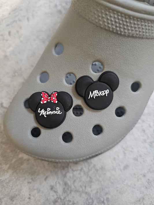 Mouse ears shoe charms