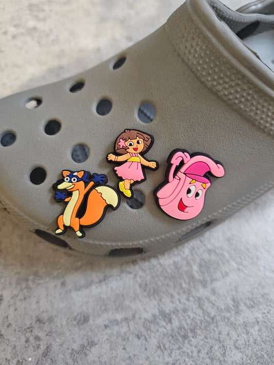 Explorer girl shoe charms