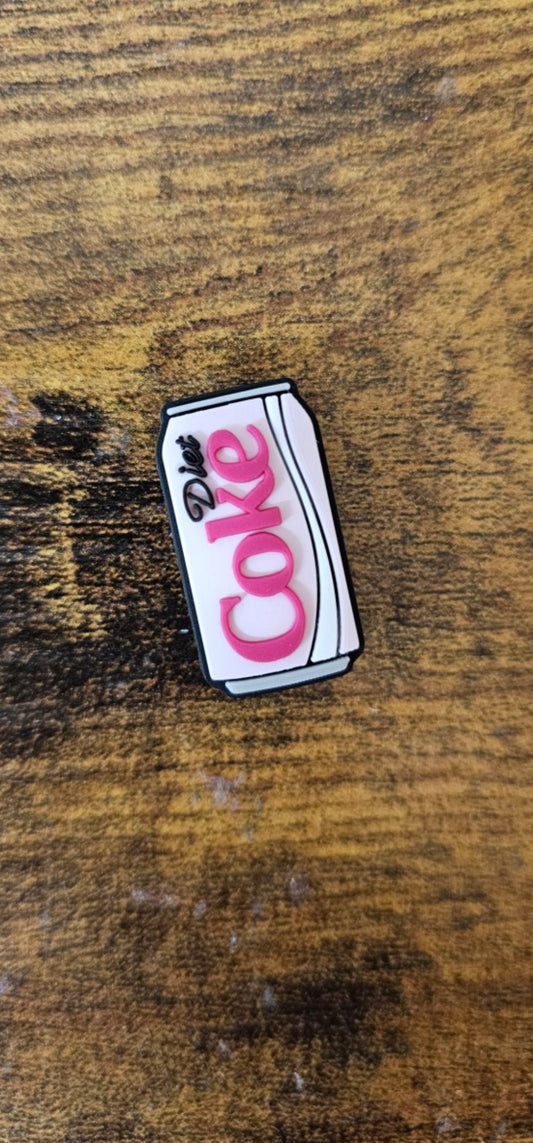 Pink diet cola shoe charm