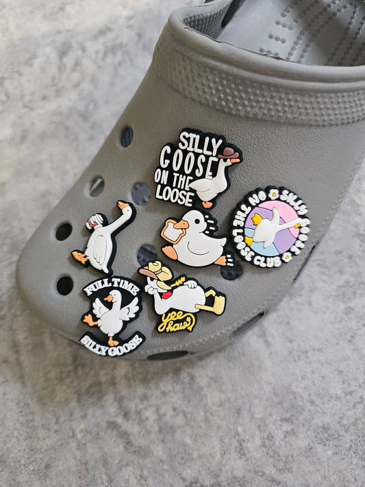 Funny goose shoe charms, ducks, funny, cute