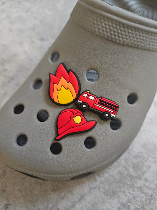 Fireman shoe charms