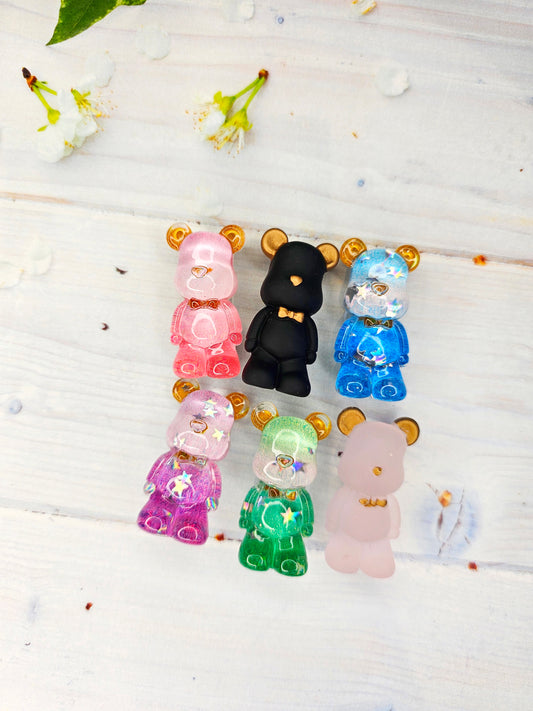 Resin bear shoe charms