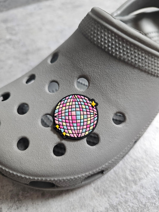 Large disco ball shoe charm